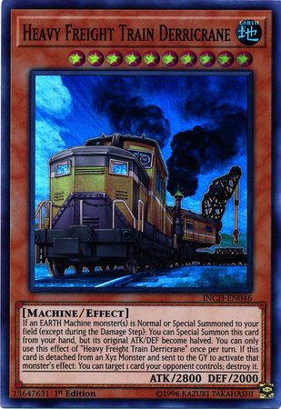Heavy Freight Train Derricrane [INCH-EN046] Super Rare | Kessel Run Games Inc. 