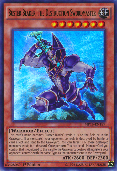 Buster Blader, the Destruction Swordmaster [MP16-EN189] Ultra Rare | Kessel Run Games Inc. 