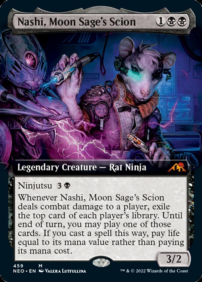 Nashi, Moon Sage's Scion (Extended Art) [Kamigawa: Neon Dynasty] | Kessel Run Games Inc. 