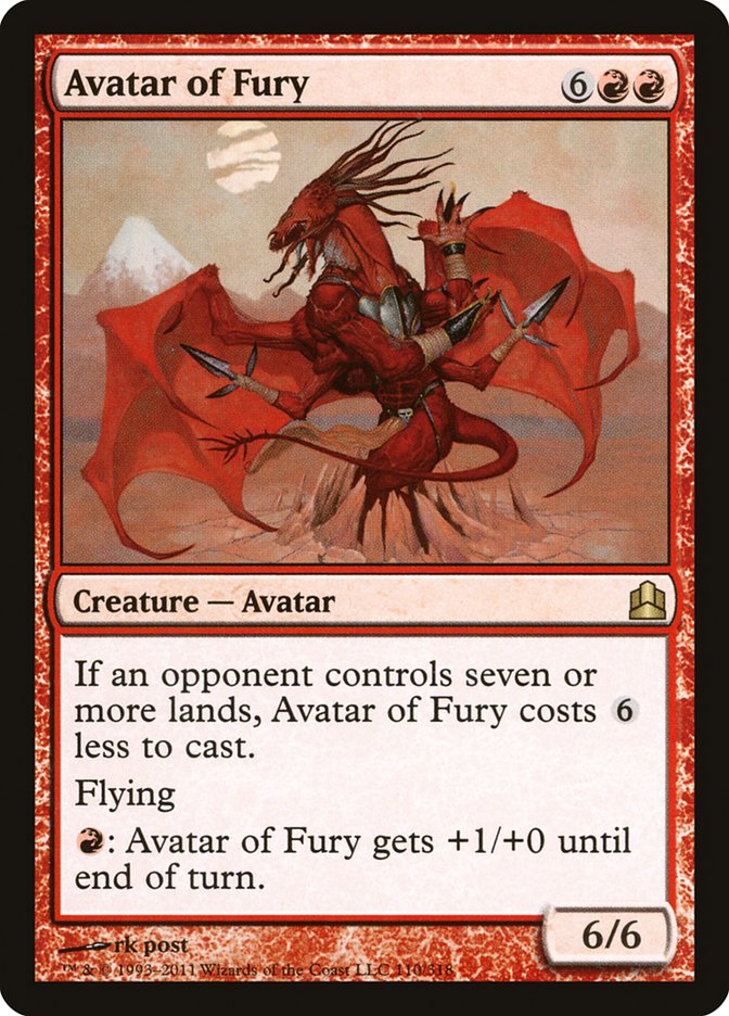 Avatar of Fury [Commander 2011] | Kessel Run Games Inc. 