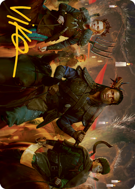 Candlelit Cavalry Art Card (Gold-Stamped Signature) [Innistrad: Midnight Hunt Art Series] | Kessel Run Games Inc. 