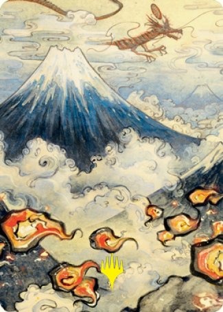 Mountain Art Card (Gold-Stamped Signature) [Kamigawa: Neon Dynasty Art Series] | Kessel Run Games Inc. 