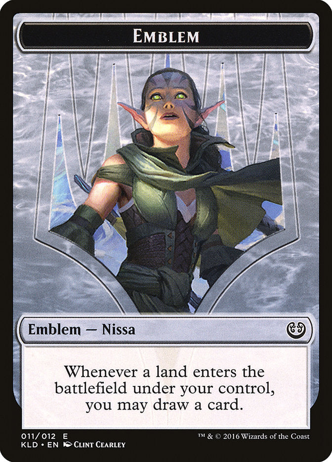 Nissa, Vital Force Emblem [Kaladesh Tokens] | Kessel Run Games Inc. 