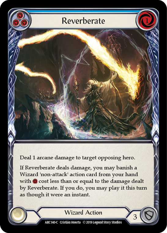 Reverberate (Blue) [ARC140-C] (Arcane Rising)  1st Edition Rainbow Foil | Kessel Run Games Inc. 