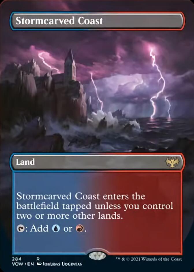 Stormcarved Coast (Borderless Alternate Art) [Innistrad: Crimson Vow] | Kessel Run Games Inc. 