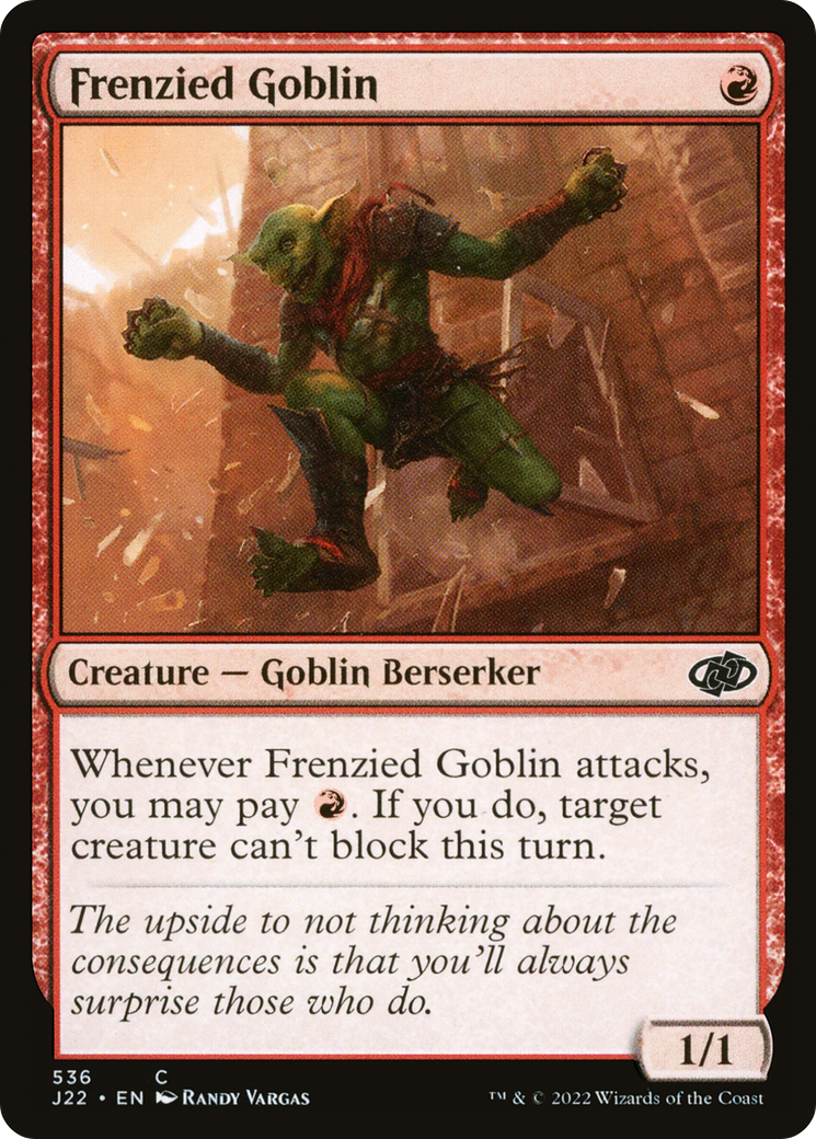 Frenzied Goblin [Jumpstart 2022] | Kessel Run Games Inc. 