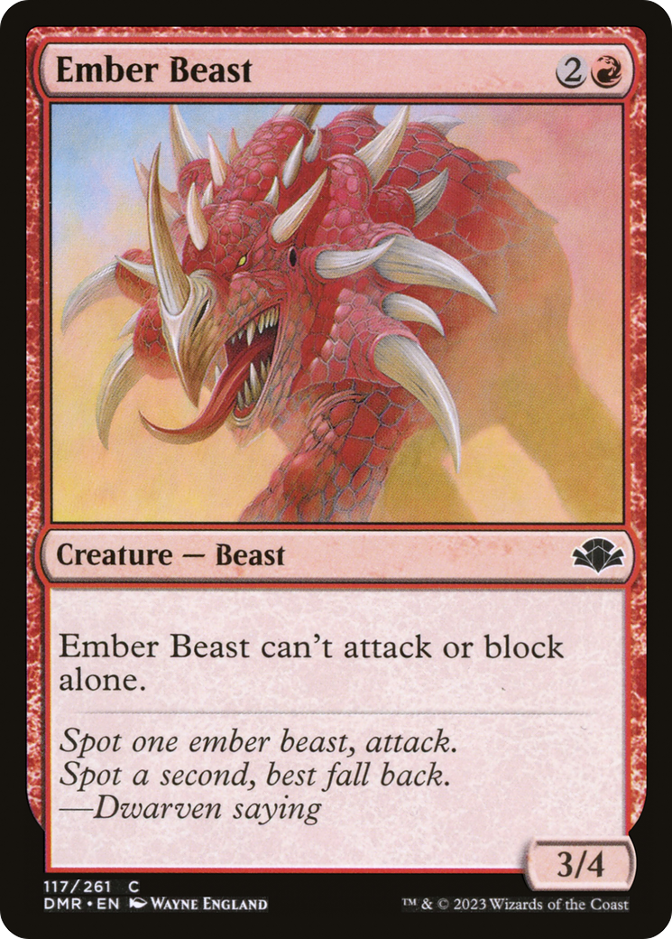 Ember Beast [Dominaria Remastered] | Kessel Run Games Inc. 