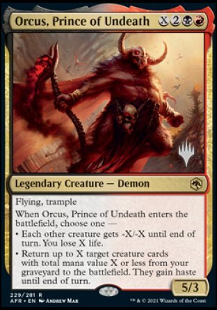 Orcus, Prince of Undeath (Promo Pack) [Dungeons & Dragons: Adventures in the Forgotten Realms Promos] | Kessel Run Games Inc. 