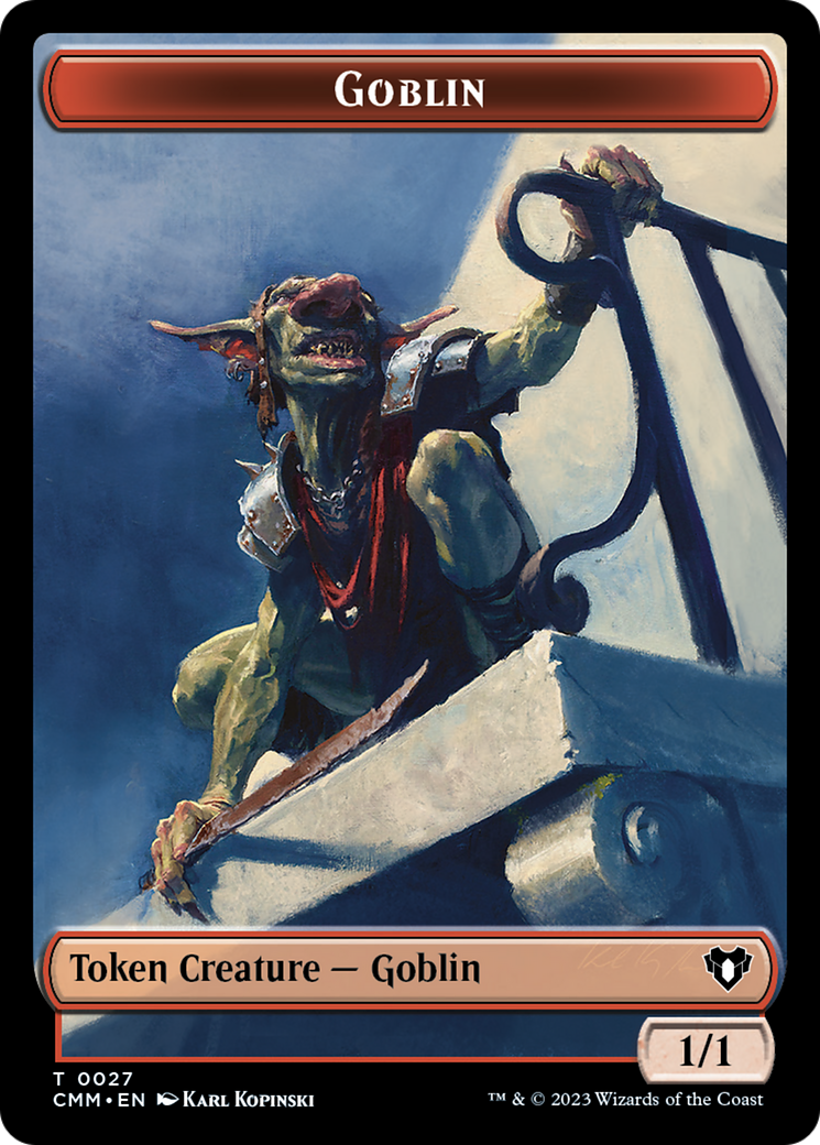 Saproling // Goblin Double-Sided Token [Commander Masters Tokens] | Kessel Run Games Inc. 