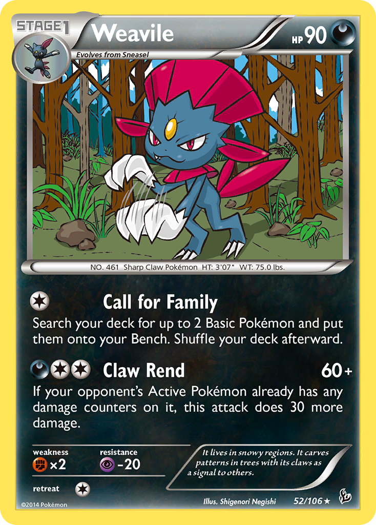 Weavile (52/106) [XY: Flashfire] | Kessel Run Games Inc. 