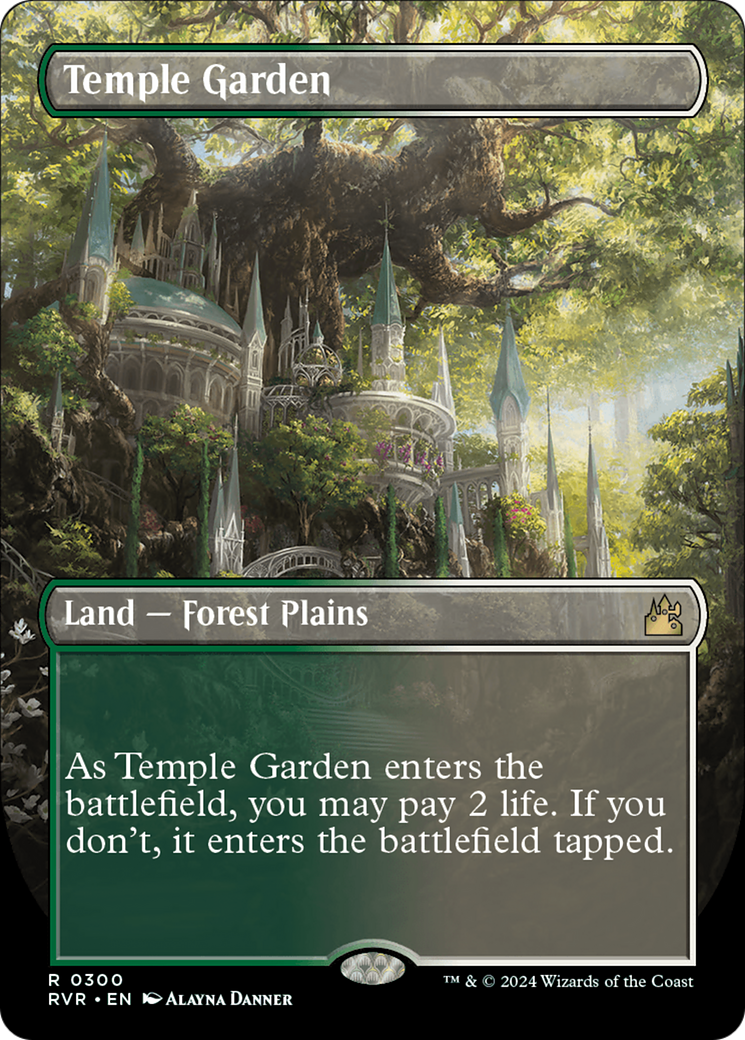 Temple Garden (Borderless) [Ravnica Remastered] | Kessel Run Games Inc. 