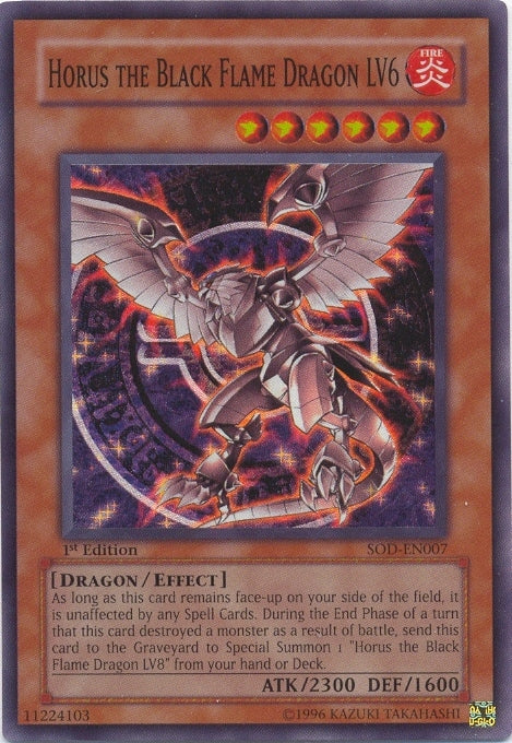 Horus the Black Flame Dragon LV6 [SOD-EN007] Super Rare | Kessel Run Games Inc. 