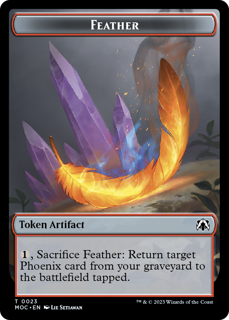 Feather // Servo Double-Sided Token [March of the Machine Commander Tokens] | Kessel Run Games Inc. 