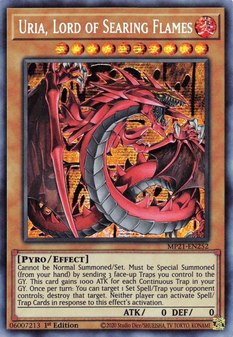 Uria, Lord of Searing Flames [MP21-EN252] Prismatic Secret Rare | Kessel Run Games Inc. 