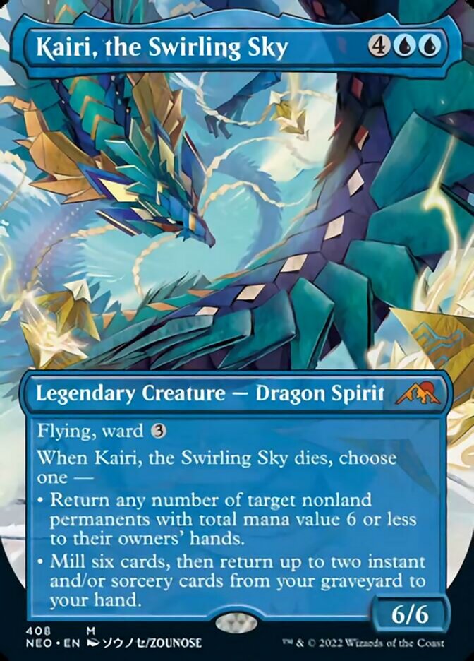 Kairi, the Swirling Sky (Borderless Alternate Art) [Kamigawa: Neon Dynasty] | Kessel Run Games Inc. 