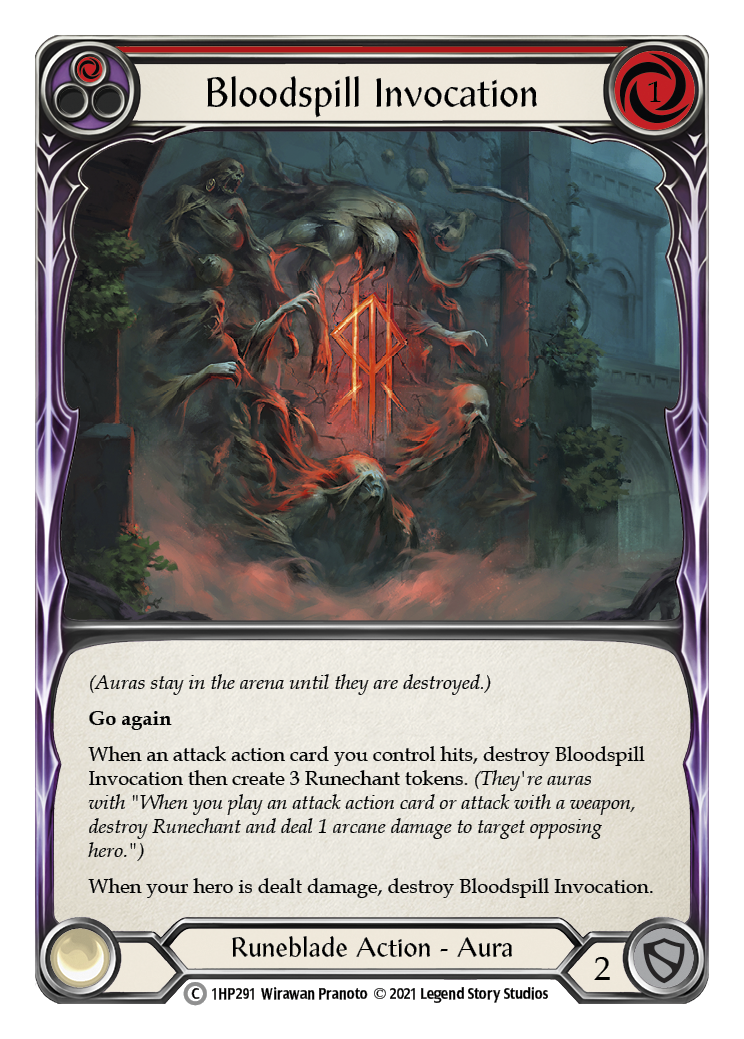 Bloodspill Invocation (Red) [1HP291] (History Pack 1) | Kessel Run Games Inc. 