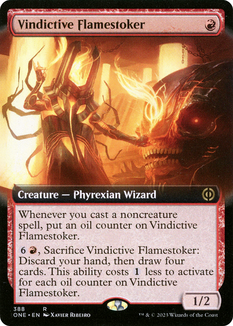 Vindictive Flamestoker (Extended Art) [Phyrexia: All Will Be One] | Kessel Run Games Inc. 