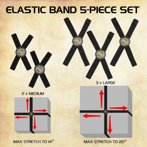 Enhance: Board Game Elastic Box Bands (Set of 5) | Kessel Run Games Inc. 