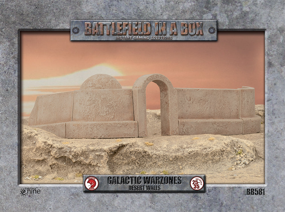 Galactic Warzones: Desert Walls (x7) Fully Painted Terrain | Kessel Run Games Inc. 