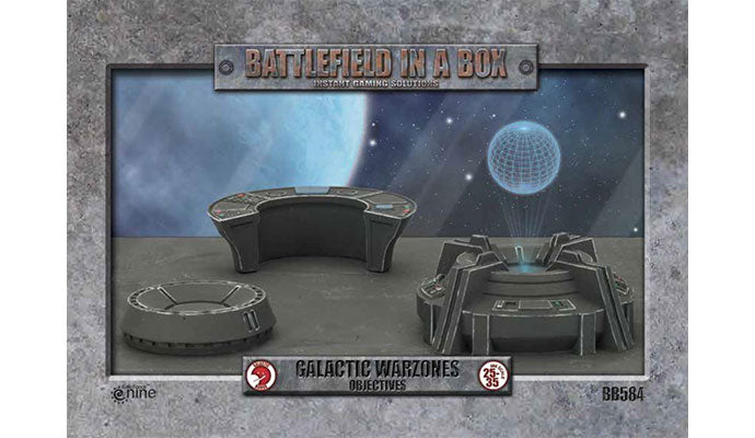 Galactic Warzones: Objectives (x3) Fully Painted Terrain | Kessel Run Games Inc. 