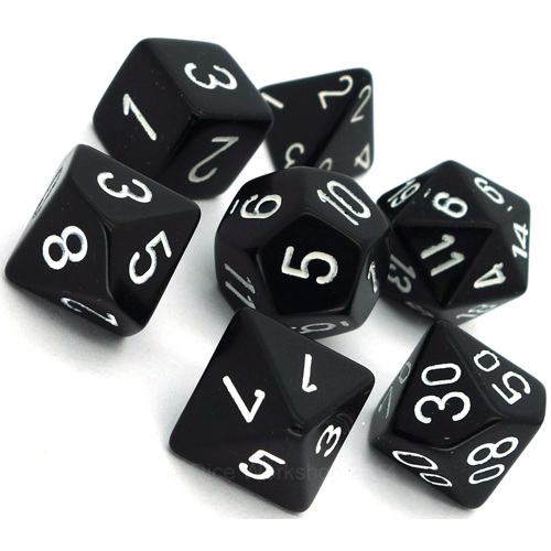 Dice Cube Opaque Black/White | Kessel Run Games Inc. 