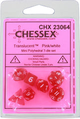 Translucent: Mini 7pc Polyhedral Dice Set | Kessel Run Games Inc. 