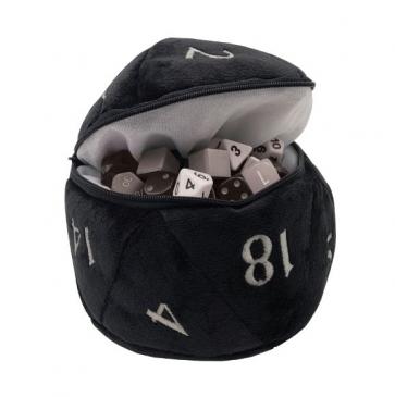 D20 Plush Dice Bag: Black | Kessel Run Games Inc. 