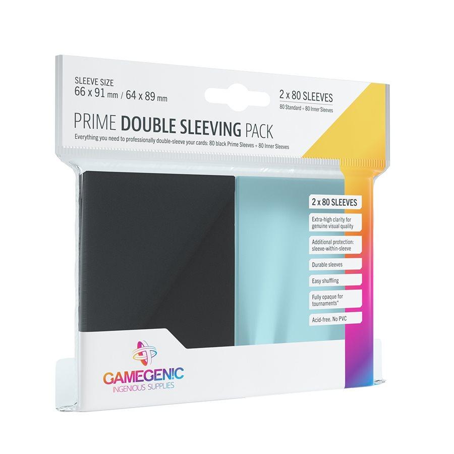 Gamegenic Prime Double Sleeve Pack Black/Clear | Kessel Run Games Inc. 