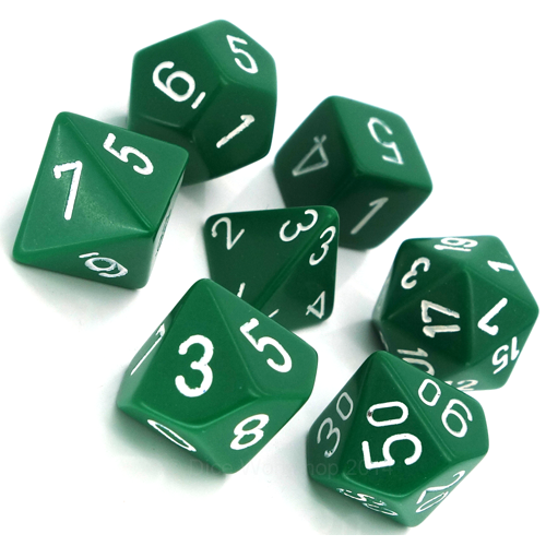 Dice Cube Opaque Green/White | Kessel Run Games Inc. 