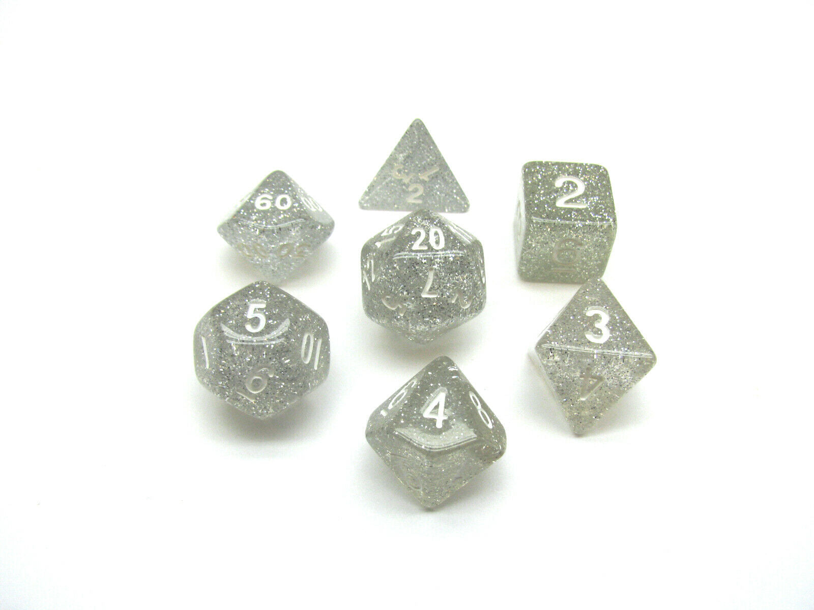 Koplow 7pc Polyhedral Dice Tube: Glitter | Kessel Run Games Inc. 