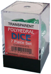 Koplow 7pc Polyhedral Dice Cube: Transparent | Kessel Run Games Inc. 