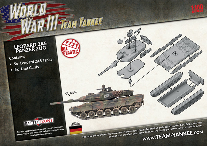 Leopard 2A5 Panzer Zug (Plastic) | Kessel Run Games Inc. 