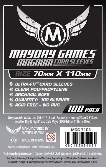 Mayday Games Standard Magnum "Lost Cities" (70x110mm) 100ct | Kessel Run Games Inc. 