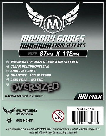 Mayday Games Oversized Dungeon Sleeves (87mm X 112mm) 100ct | Kessel Run Games Inc. 