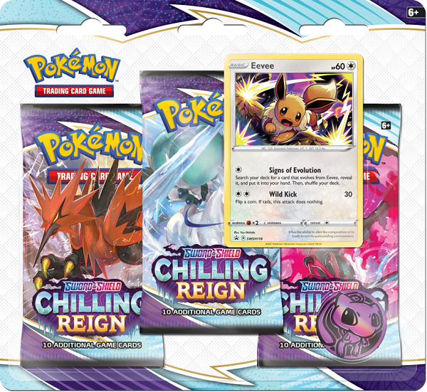 Pokémon TCG: Chilling Reign 3-Pack Blister | Kessel Run Games Inc. 