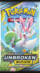 Pokémon TCG:  Sun & Moon Unbroken Bonds Booster Pack | Kessel Run Games Inc. 