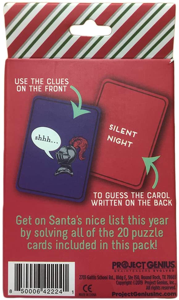 Rebus Holiday Puzzle Cards - Silent Night | Kessel Run Games Inc. 