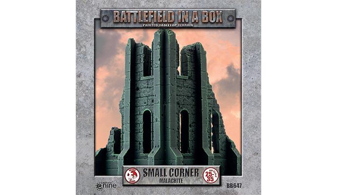 Flames of War: Gothic Battlefields- Small Corner Ruins - Malachite | Kessel Run Games Inc. 