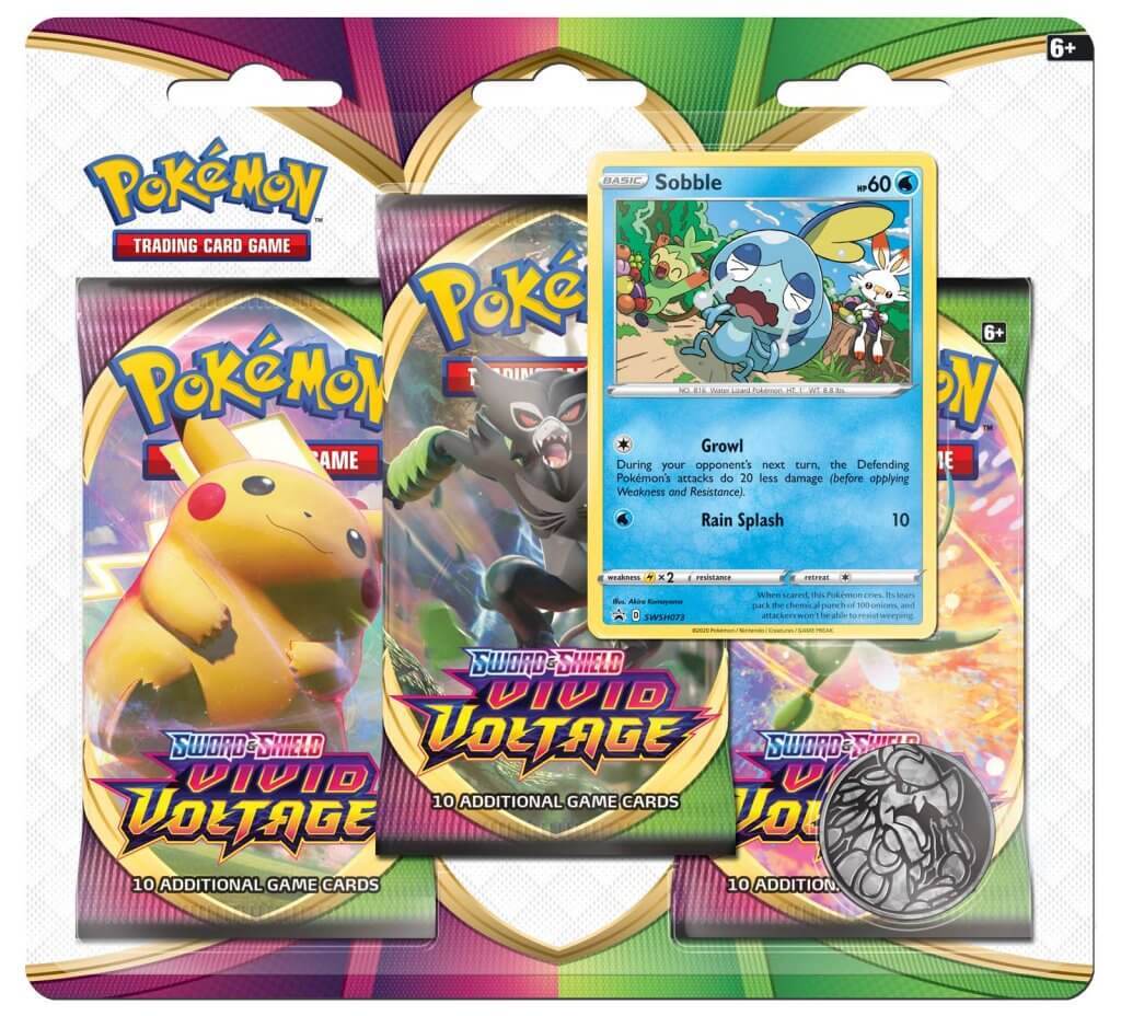 Pokémon TCG: Vivid Voltage 3 Pack Blister ft. Sobble | Kessel Run Games Inc. 