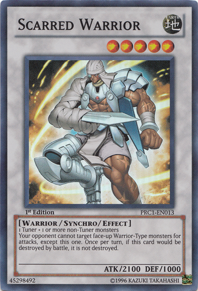 Scarred Warrior [PRC1-EN013] Super Rare | Kessel Run Games Inc. 