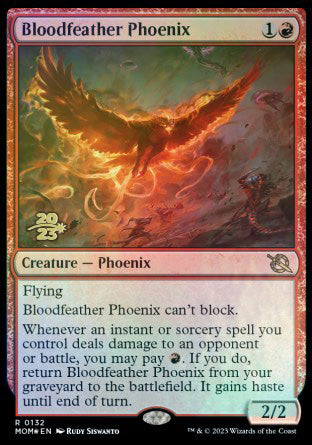 Bloodfeather Phoenix [March of the Machine Prerelease Promos] | Kessel Run Games Inc. 
