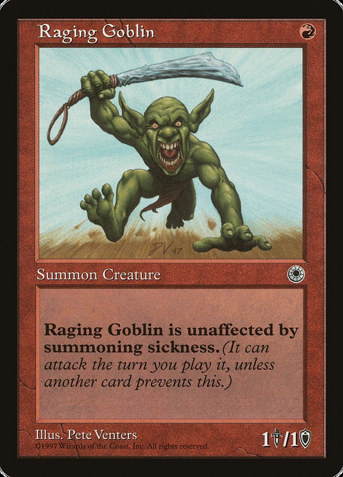 Raging Goblin (No Flavor Text) [Portal] | Kessel Run Games Inc. 