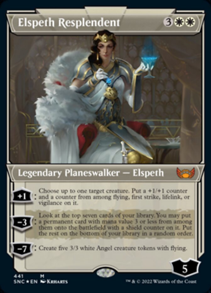 Elspeth Resplendent (Showcase Art Deco Foil Etched) [Streets of New Capenna] | Kessel Run Games Inc. 