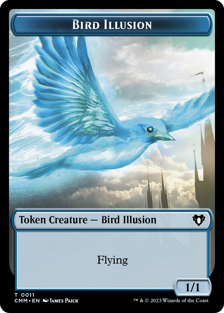 Bird Illusion Token [Commander Masters Tokens] | Kessel Run Games Inc. 