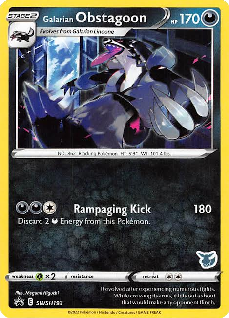 Galarian Obstagoon (SWSH193) (Eevee Deck) [Battle Academy 2022] | Kessel Run Games Inc. 