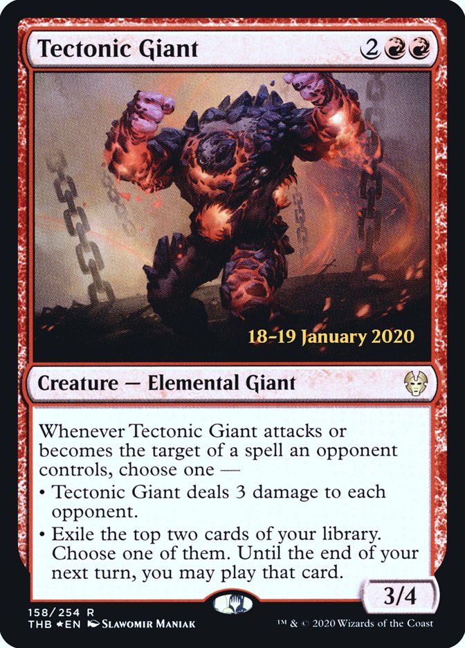 Tectonic Giant [Theros Beyond Death Prerelease Promos] | Kessel Run Games Inc. 