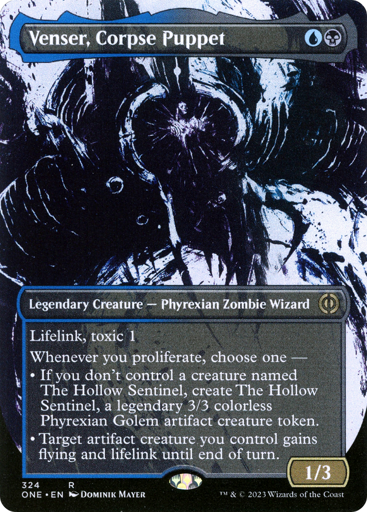 Venser, Corpse Puppet (Borderless Ichor) [Phyrexia: All Will Be One] | Kessel Run Games Inc. 