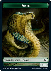 Spirit // Snake Double-Sided Token [Innistrad: Midnight Hunt Commander Tokens] | Kessel Run Games Inc. 