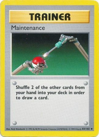 Maintenance (83/102) [Base Set Shadowless Unlimited] | Kessel Run Games Inc. 