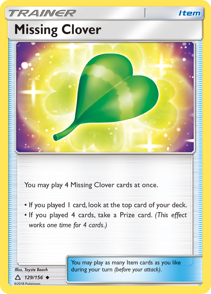 Missing Clover (129/156) [Sun & Moon: Ultra Prism] | Kessel Run Games Inc. 